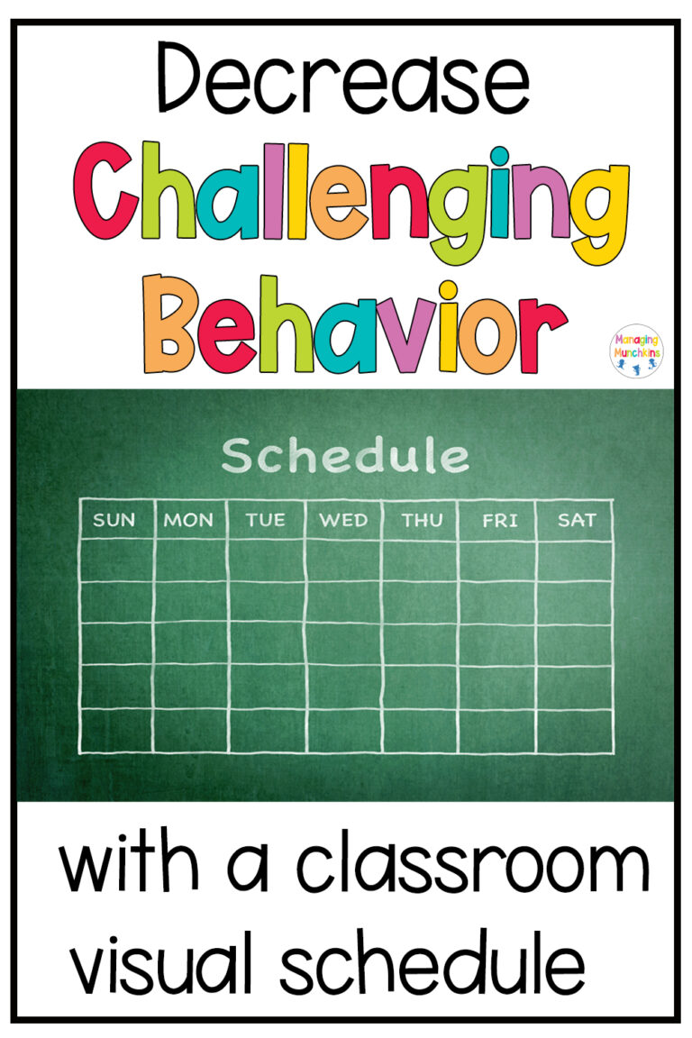 Decrease Challenging Student Behavior with a Classroom Visual Schedule